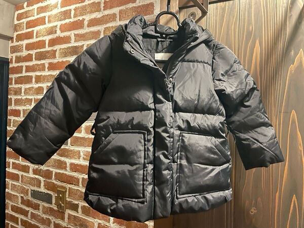 ZARA ザラ ダウンジャケット 110 キッズ ベルト付 キッズ ブラック