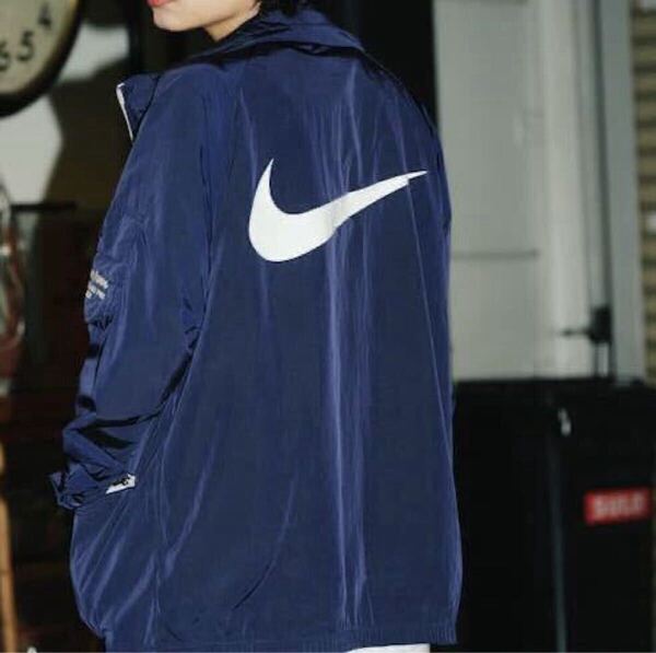 M 新品 NIKE メンズ ナイキ トレンド LTWT ライトウェイトジャケット ナイロンジャケット ウーブンジャケット ビッグスウッシュ ネイビー