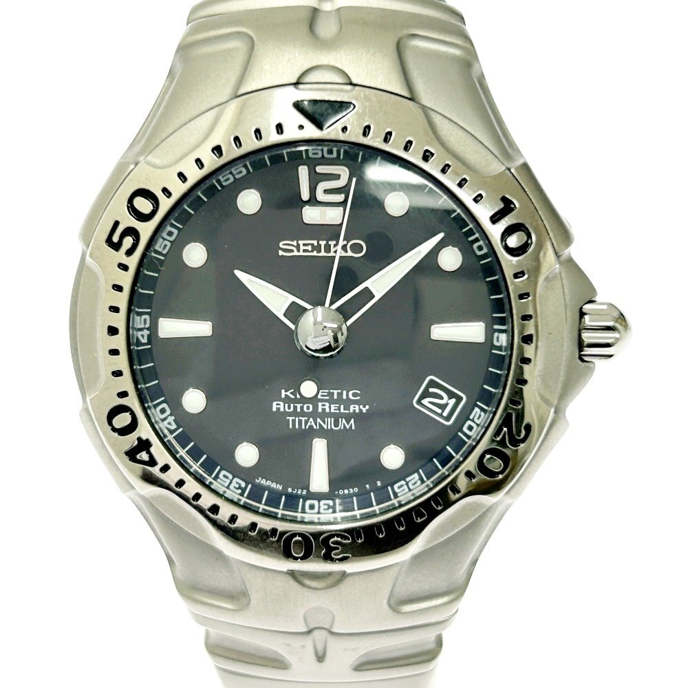 BD0604202 △SEIKO セイコー 5J22-0B80 クォーツ KINETIC オート