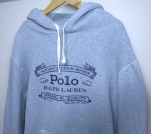 実寸 XL POLO RALPH LAUREN ラルフローレン フリース グラフィック フーディ Polo ロゴ パーカー 現行タグ