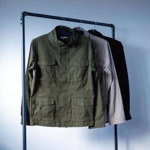 【即落送料込み】BLACK サイズM メンズ ツイル ストレッチ スタンドカラー M-65ジャケット
