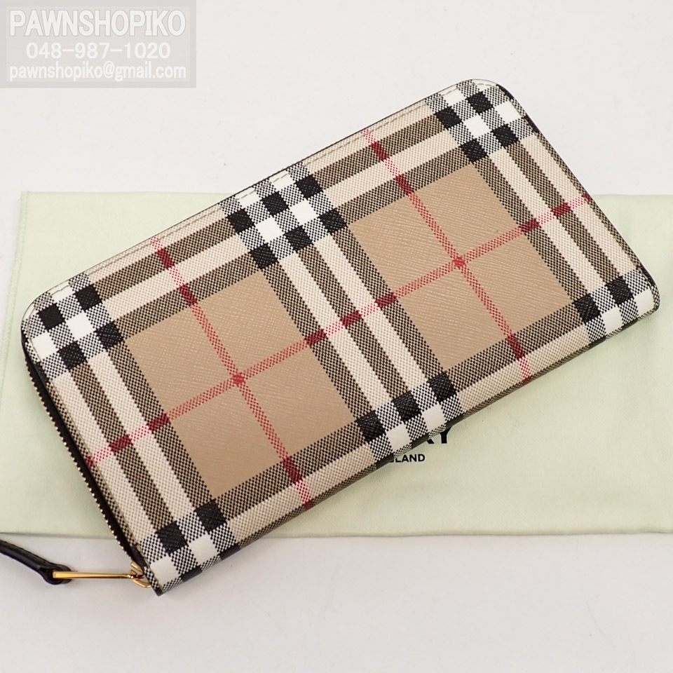 【美品】Burberry 折り財布 ラウンドファスナー 2025年最新】Yahoo!オークション -バーバリー 財布 ラウンド