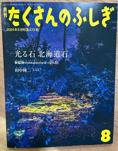 ★特典ポスター付き★月刊 たくさんのふしぎ★光る石 北海道石 ★ 2024年 8月号★田中陵二 地学 鉱物 鉱石 宝石 石沼 知育 科学 自然 理科