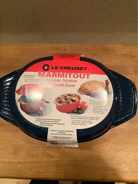 LE CREUSET ル・クルーゼ お鍋とグリルパンの二役 27cm マルミット マリンブルー