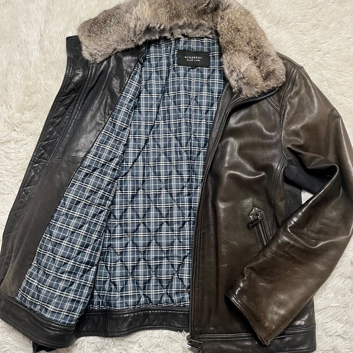 Yahoo!オークション -「burberry black label レザーライダース Yahoo!オークション -「burberry black label レザーライダース