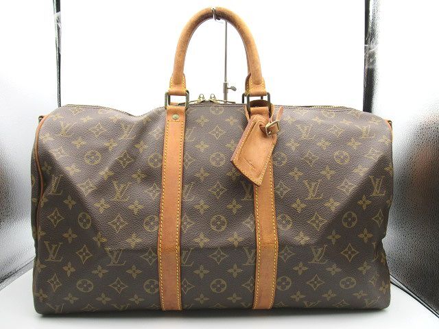☆LOUIS VUITTON ルイヴィトン モノグラム キーポル バンドリエール45 M41418 ボストンバッグ ハンドバッグ ショルダー紐欠品 中古☆