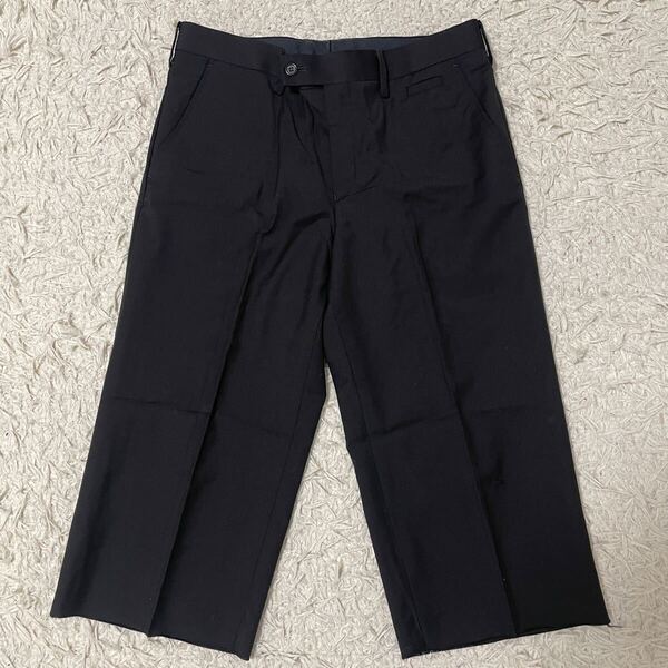 undercoverism アンダーカバイズム【3】メンズ ショートパンツ ハーフパンツ ボトムス 黒 ブラック ウール100% 送料無料 匿名配送