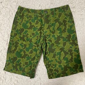 Back Channel バックチャンネル【S】メンズ ショートパンツ ハーフパンツ 迷彩柄 グリーン 緑 綿100% ボトムス ズボン 送料無料