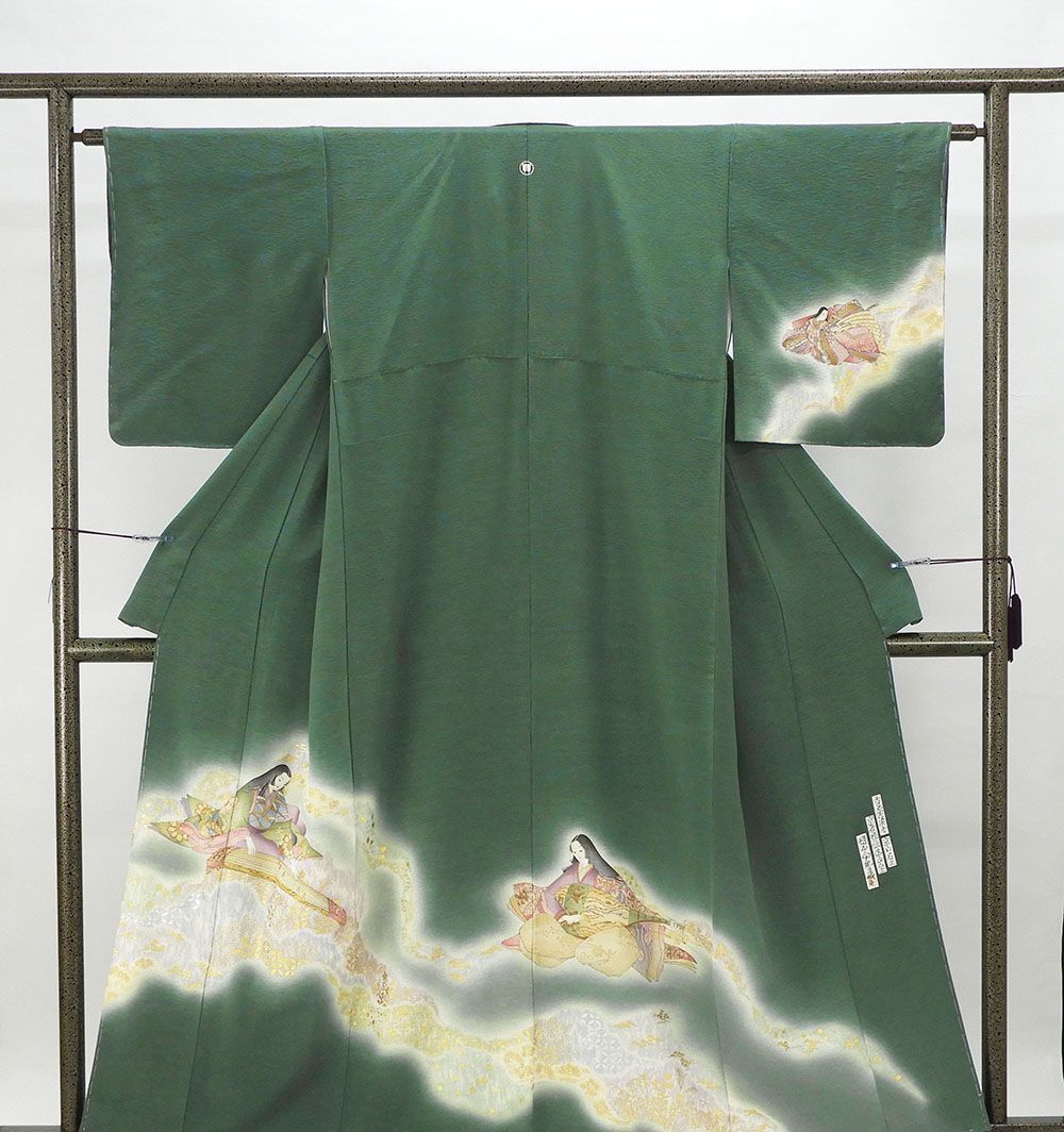 訪問着 未着用 正絹 京友禅摺り染 樽本伊勢蔵作 身丈157.5cm 裄丈63cm 訪問着 未使用 結婚式 入学式 卒業式 b0617