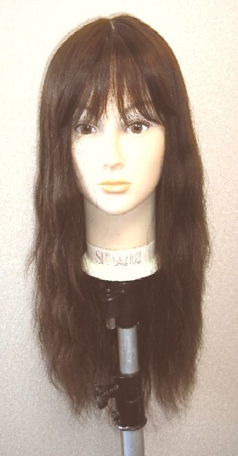 新品　人毛　セットレス　ウィッグ　分け目付き　６０㎝　スーパーロング　Ｍサイズ 新品 人毛 セットレス ウィッグ 分け目付き 60㎝ スーパー