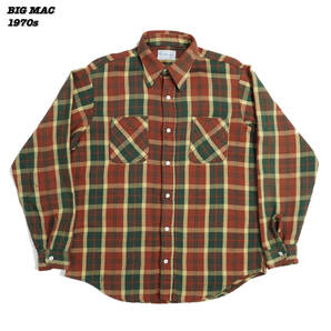 BIG MAC Flannel Shirts XL 1970s SH24174 Vintage ビッグマック フランネルシャツ ネルシャツ 1970年代 ヴィンテージ ジェーシーペニー