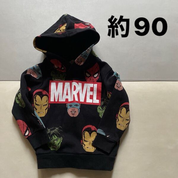 H&M マーベル 裏起毛 パーカー EUR92 約90センチ