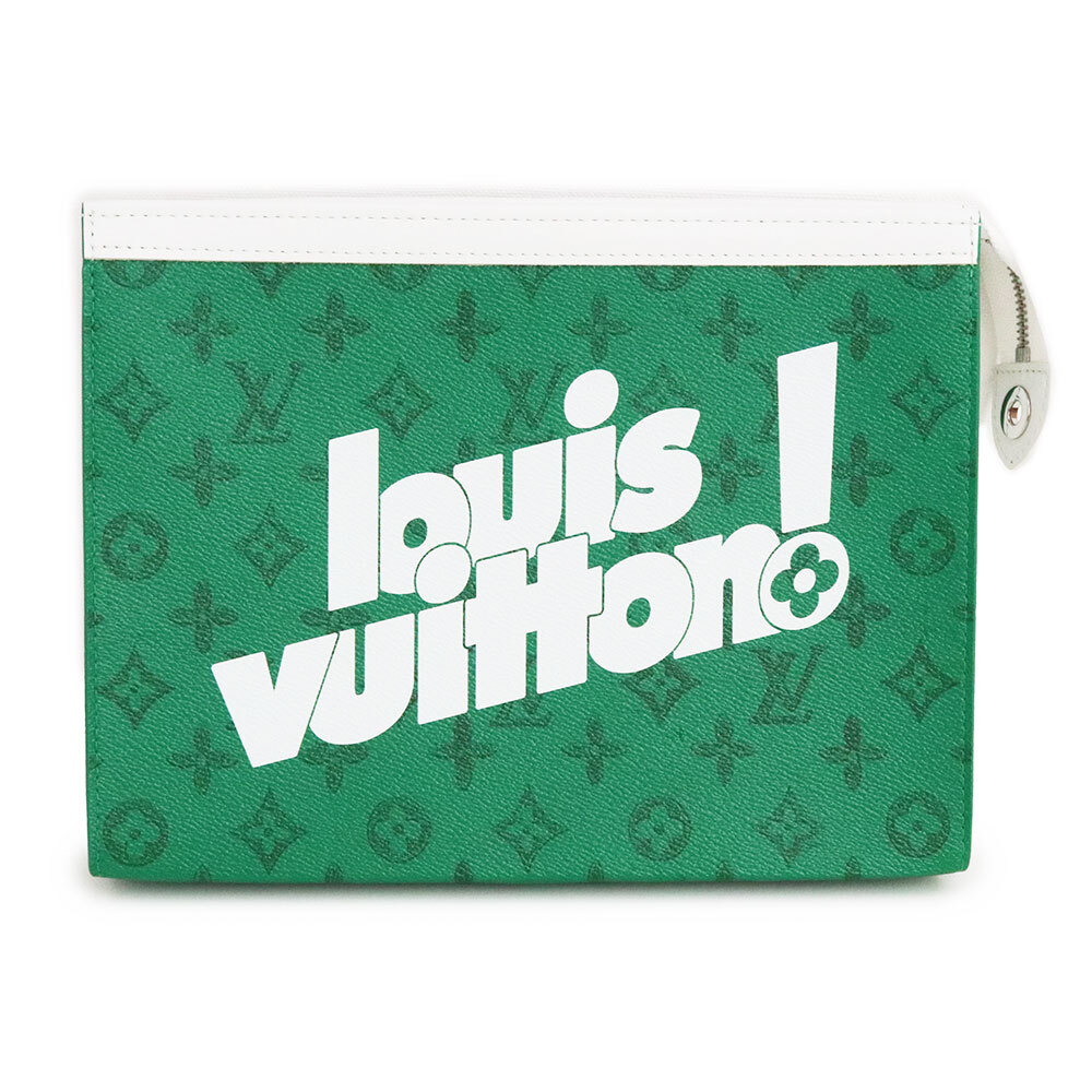 (未使用 展示品)ルイ ヴィトン LOUIS VUITTON ポシェット ヴォワヤージュ MM クラッチバッグ モノグラム エブリディ LV グリーン M80803