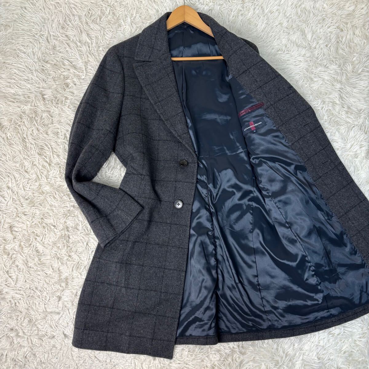 専用3L！アレキサンダージュリアン チェスターコート 極美品 裏：キルティング地 alexander julian コート （Alexander Julian アレキサンダー