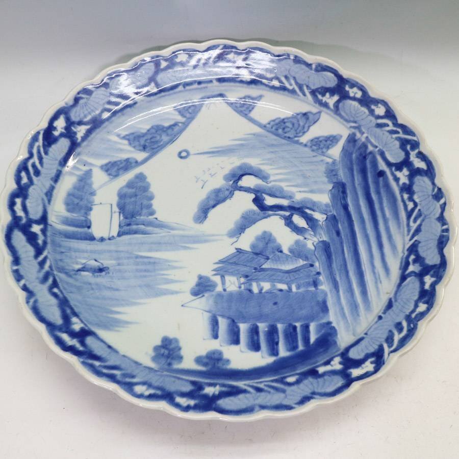 伊万里 色絵 美人図 鳳凰 牡丹唐草 八寸皿 - 生活骨董と古布のアンティークショップ antique TANTRA