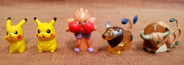 任天堂 ポケットモンスター ポケモン エビワラー ピカチュウ ケンタロス フィギュア 5種 まとめて セット コレクション フルカラー