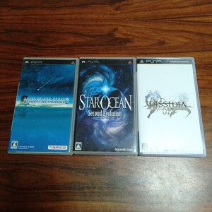 ト537 テイルズオブザワールド レディアントマイソロジー2 DISSIDIA 012 FF スターオーシャン2 3枚まとめて PSP ゲームソフト 動作未確認