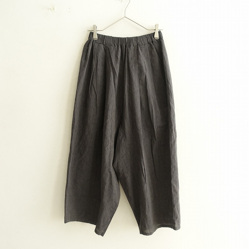 【未使用/2024/定価4.4万】ババグーリBabaghuri *コットンストライプイージータックパンツ*Mヨーガンレール(33-2412-205)【80A52】