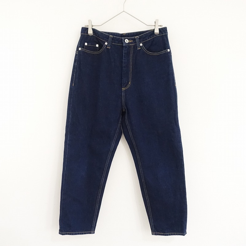 【定価1.7万】ツムグtumugu*ムラ糸デニムテーパードパンツ*1ジーンズジーパン綿インディゴネイビーボトムス(4-2411-130)【61L42】