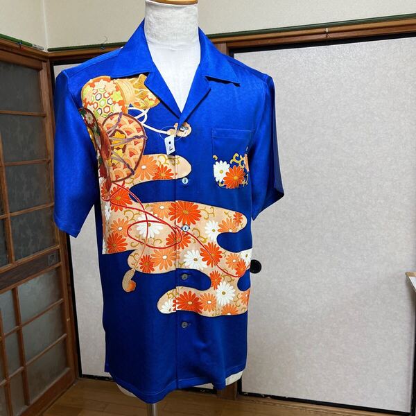 アロハシャツ、 花柄、 古着、着物リメイク、 和柄!
