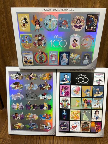 ★送料無料★テンヨー ディズニー ジグソーパズル 3点セット 1000ピース Disney 100周年 50%OFF 新品未開封
