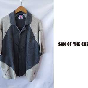 送料無料匿名発送★美品★SON OF THE CHEESE★サノバチーズ★Argyle Knit Shirt★アーガイルニットシャツカーディガン