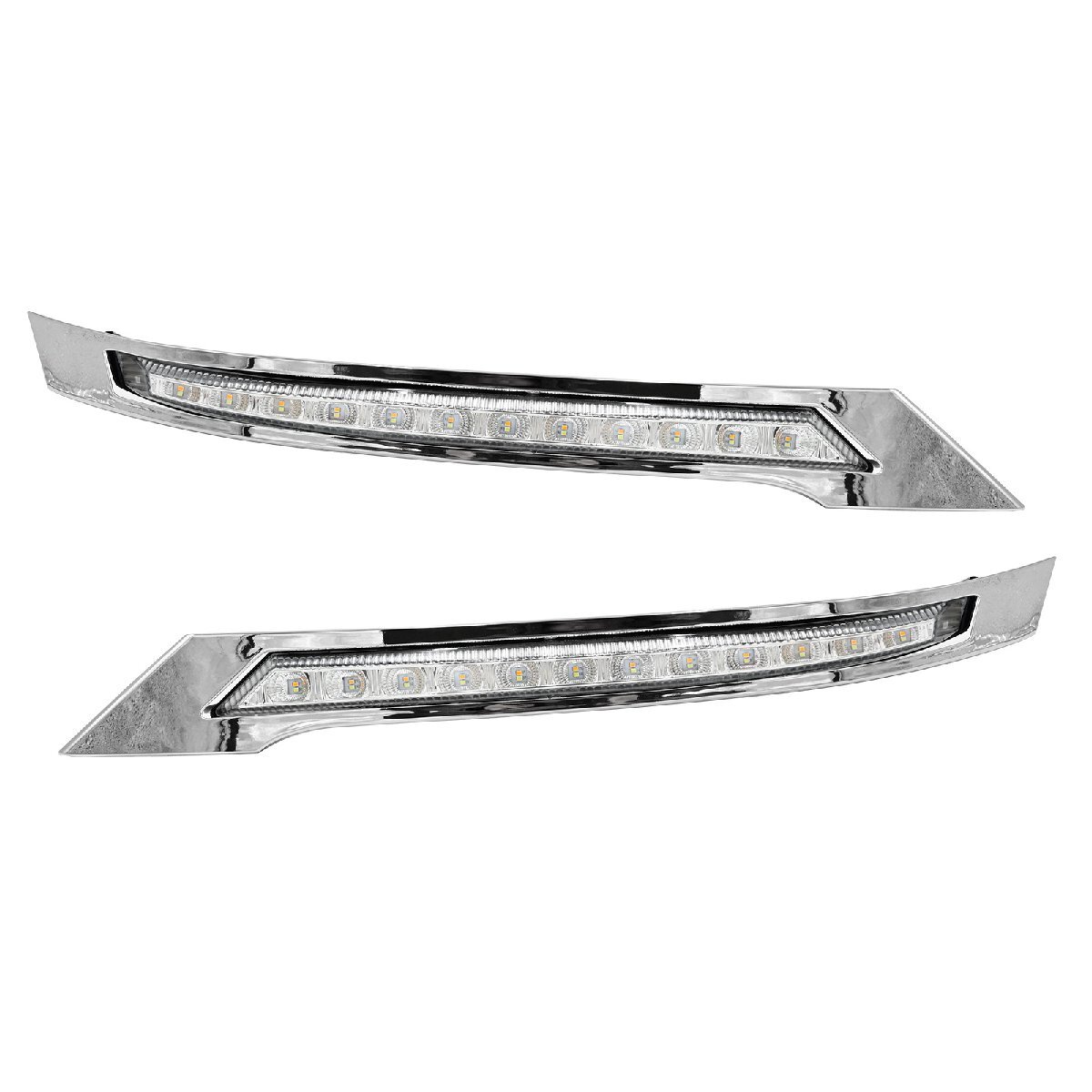 ヴェルファイア 20系 対応 後期 LED デイライト シーケンシャルウインカー メッキグリルガーニッシュ付 流れる ウィンカー カスタム