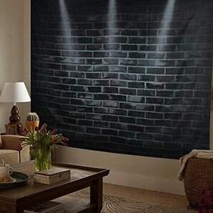 タペストリー 壁画 180×230 ブラック レンガ壁生地 装飾用品 ブランケット お祝い ウェディングギフト ギフト レンガ 黒 脱税理士