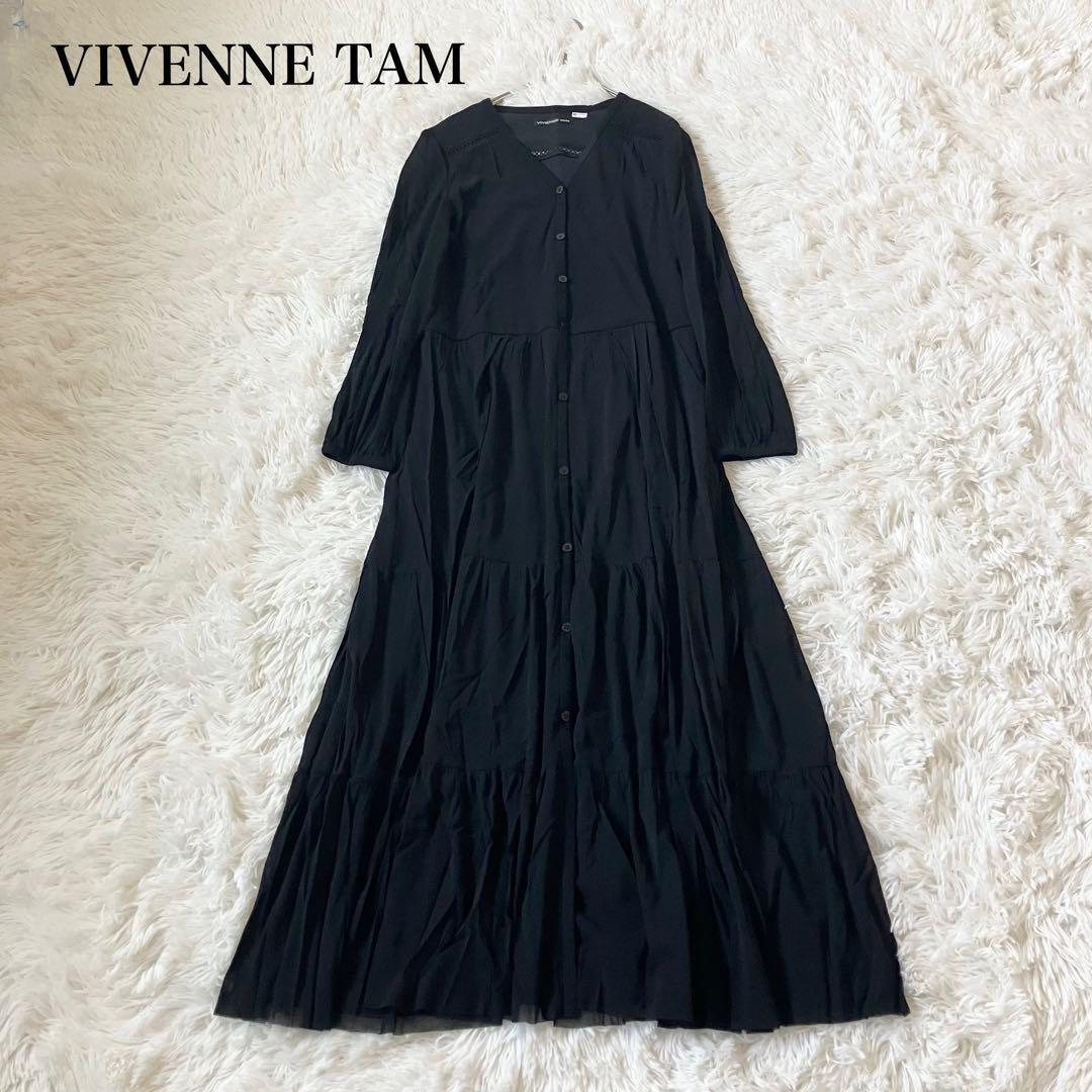 美品 Vivienne Tam 00s アーカイブ 総柄 パワーネットワンピース