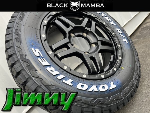 数量限定!! 16インチ ジムニー シエラ JB74 新品 4本 タイヤホイールセット TOYO 225/70R16 ブロックタイヤ ホワイトレター マットブラック