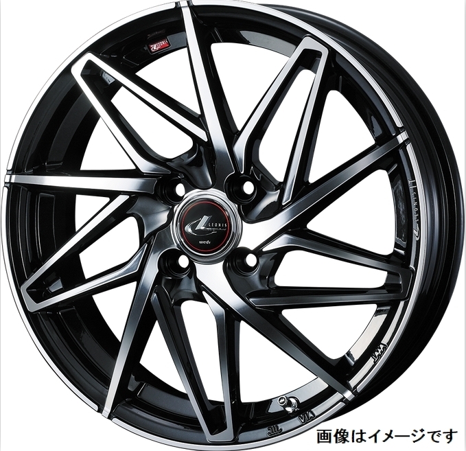 【個人宅発送可能】Weds ウェッズ 17×6.5J +42 4穴 PCD100 PBMC ホイール 1本 LEONIS IT レオニス レオニス・アイティー (40583)