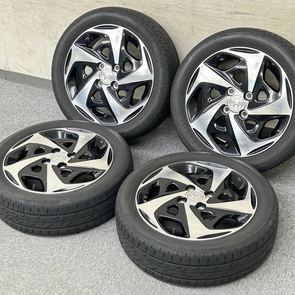【ガリキズ無し!バランス調整済!】N-WGN カスタム 純正■BS ブリヂストン ネクストリー■165/55R15■4本セット N-BOX N-ONE