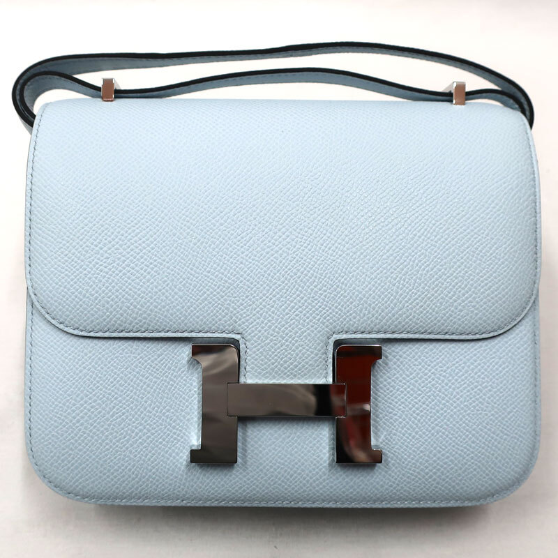 【美品】HERMES/エルメス コンスタンス3 ミニ ヴォーエプソン ブルーブリュム B刻印 ショルダーバッグ 600120062