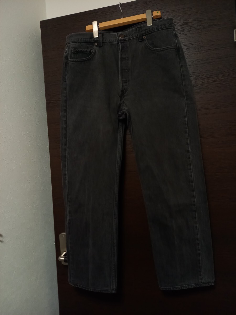 良品 90s USA製 Levi's 501 先染め ビンテージ ブラック デニム パンツ 黒 ジーンズ サイズW36 リーバイス 517 505 606 80s トラッカー 7,300円