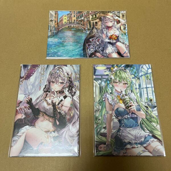 ももこ画集出版記念展 大阪会場 ポストカード5枚セット 全3種 さしみねこ屋