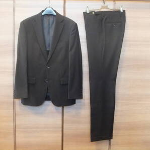 ★ 新品未使用! 礼服 冠婚葬祭 スーツ 細身 Y5 シングル センターベンツ ノータック 裾ダブル 墨黒 ★