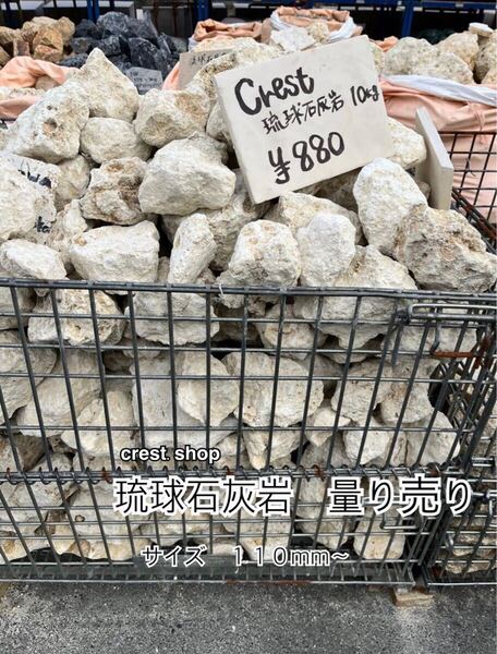 【琉球石灰岩】 20kg入り 送料込み *御影石・大理石・タイル・砂利・石・石材・庭石・ロックガーデンなど*