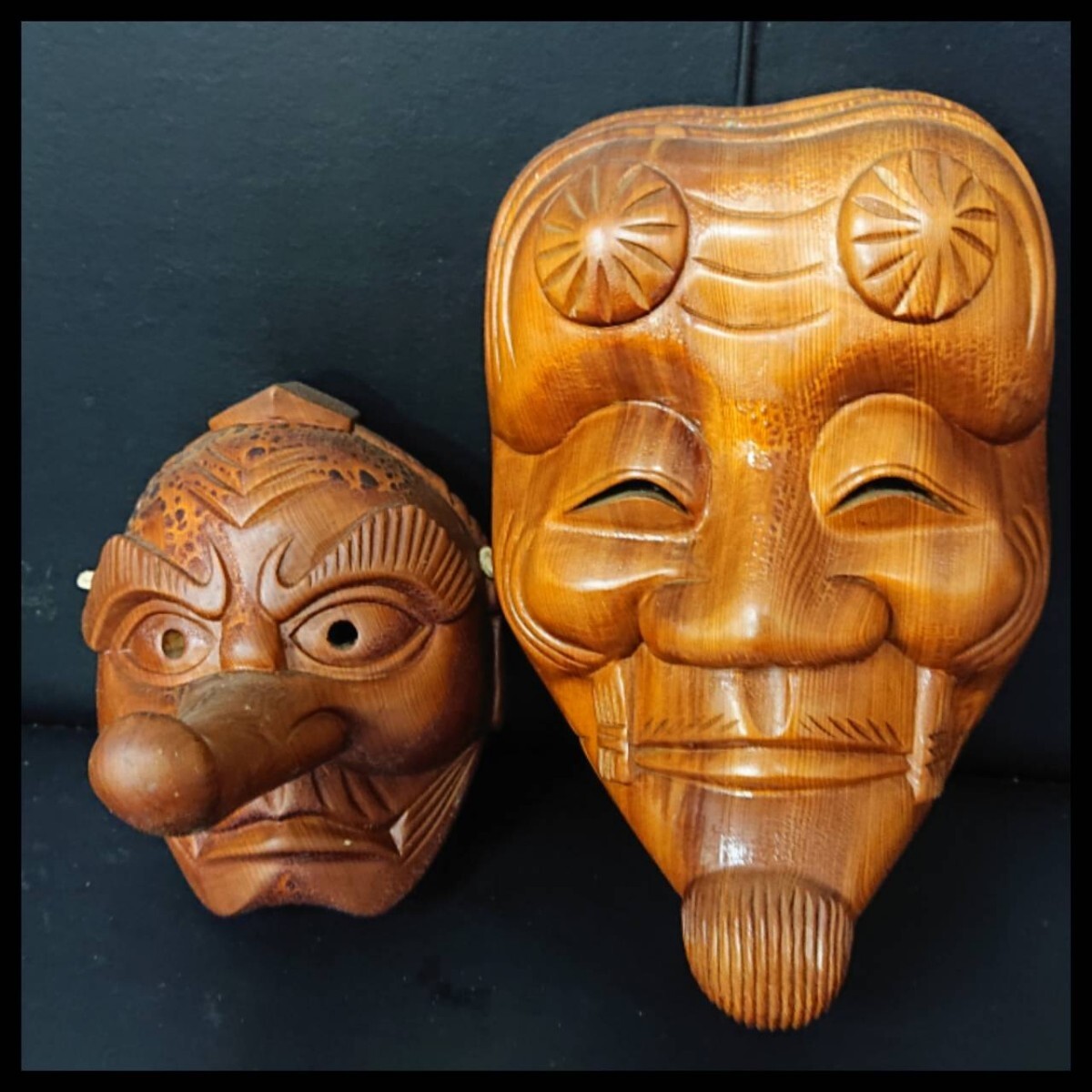 ◇3841◇ 【 能面/木彫り】 ◇能楽◇古美術品◇|美術品 ◇3841◇ 【 能面/木彫り】 ◇能楽◇古美術品◇|美術品