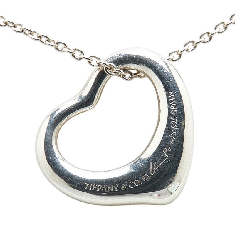 ティファニー SV925 オープンハート ペンダント/ネックレス[g704-5］ oTIFFANY＆Co.オープンハートネックレス SV925 シルバー