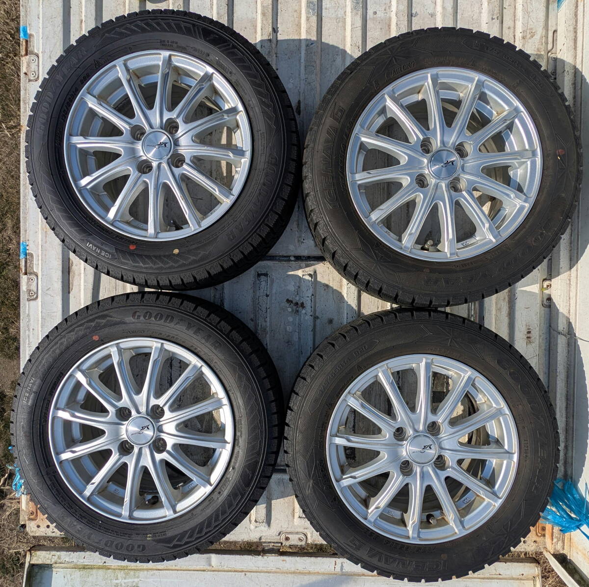 中古タイヤ☆155/65-14 155/65R14 マナレイスポーツ 4.5J+45 100 4H Kカーに☆｜タイヤ、ホイール
