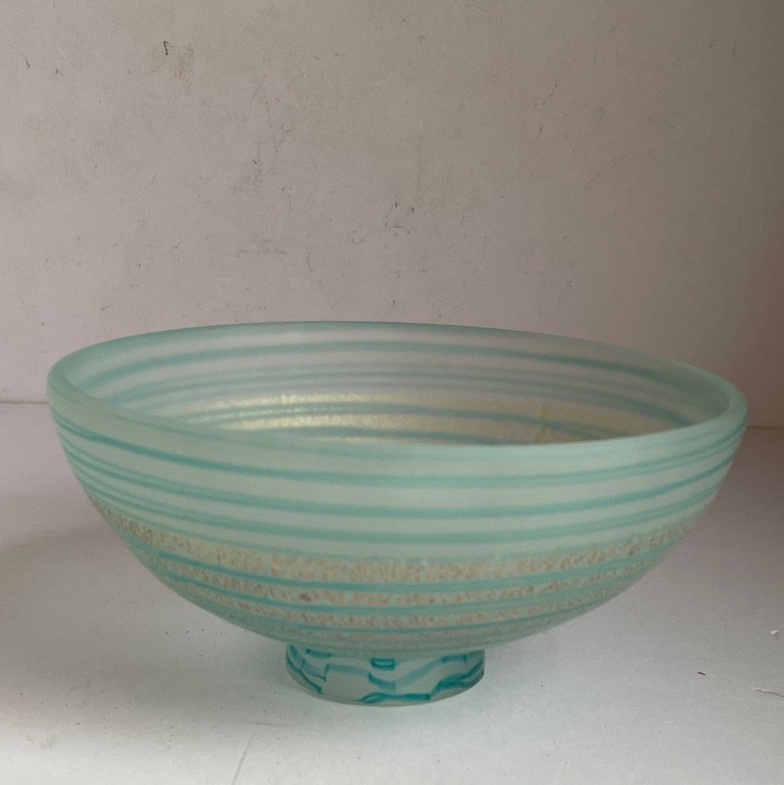 【和美】東奥工房 金箔波瑠【京三条茶碗】硝子 共箱 茶道具 011311 【和美】東奥工房 金箔波瑠【京三条茶碗】硝子 共箱 茶道具 011311