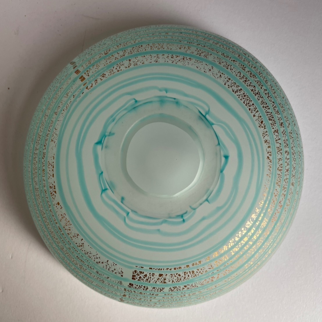 【和美】東奥工房 金箔波瑠【京三条茶碗】硝子 共箱 茶道具 011311 【和美】東奥工房 金箔波瑠【京三条茶碗】硝子 共箱 茶道具 011311