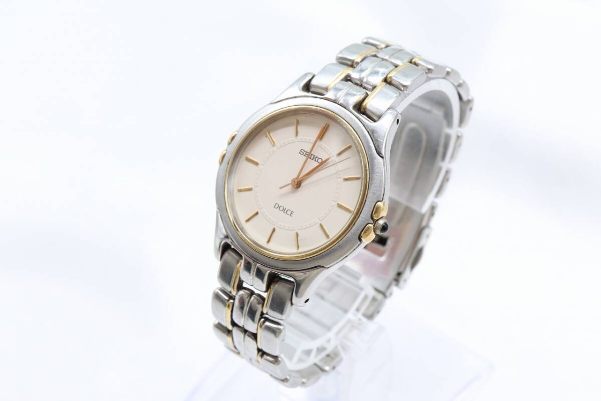 SEIKO DOLCE 5E31-600A 落ち着ける silver×gold コンビ