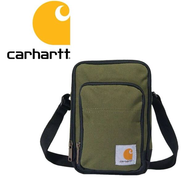 カーハート カバン バッグ ボディバッグ クロスボディ CB0305 グリーン ポケット付き ユニセックス Carhartt CROSSBODY ZIP BAG 新品