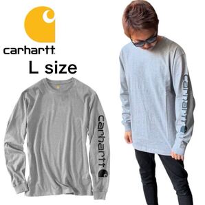 カーハート CARHARTT トップス 長袖Tシャツ ロンT K231 ヘザーグレー Lサイズ 袖ロゴ carhartt LONG SLEEVE GRAPHIC LOGO T-SHIRT 新品
