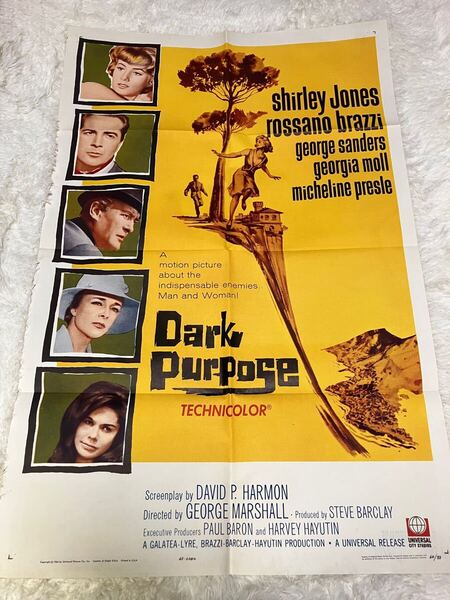 Dark Purpose 1964年 ポスター レトロ ヴィンテージ映画ポスター US版1sh 大型映画ポスター 英語版