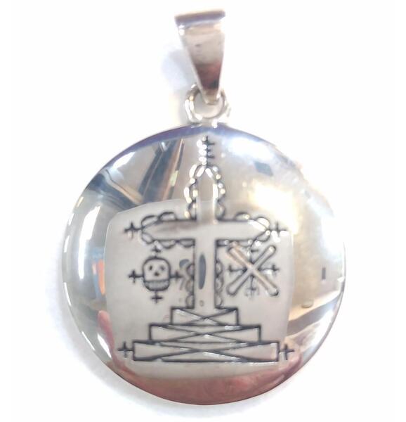 PS: Papa Ghede Voodoo Veve Pendant Nec..