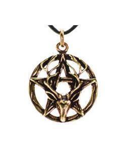 AzureGreen: Bronze Stag Head Pentacle