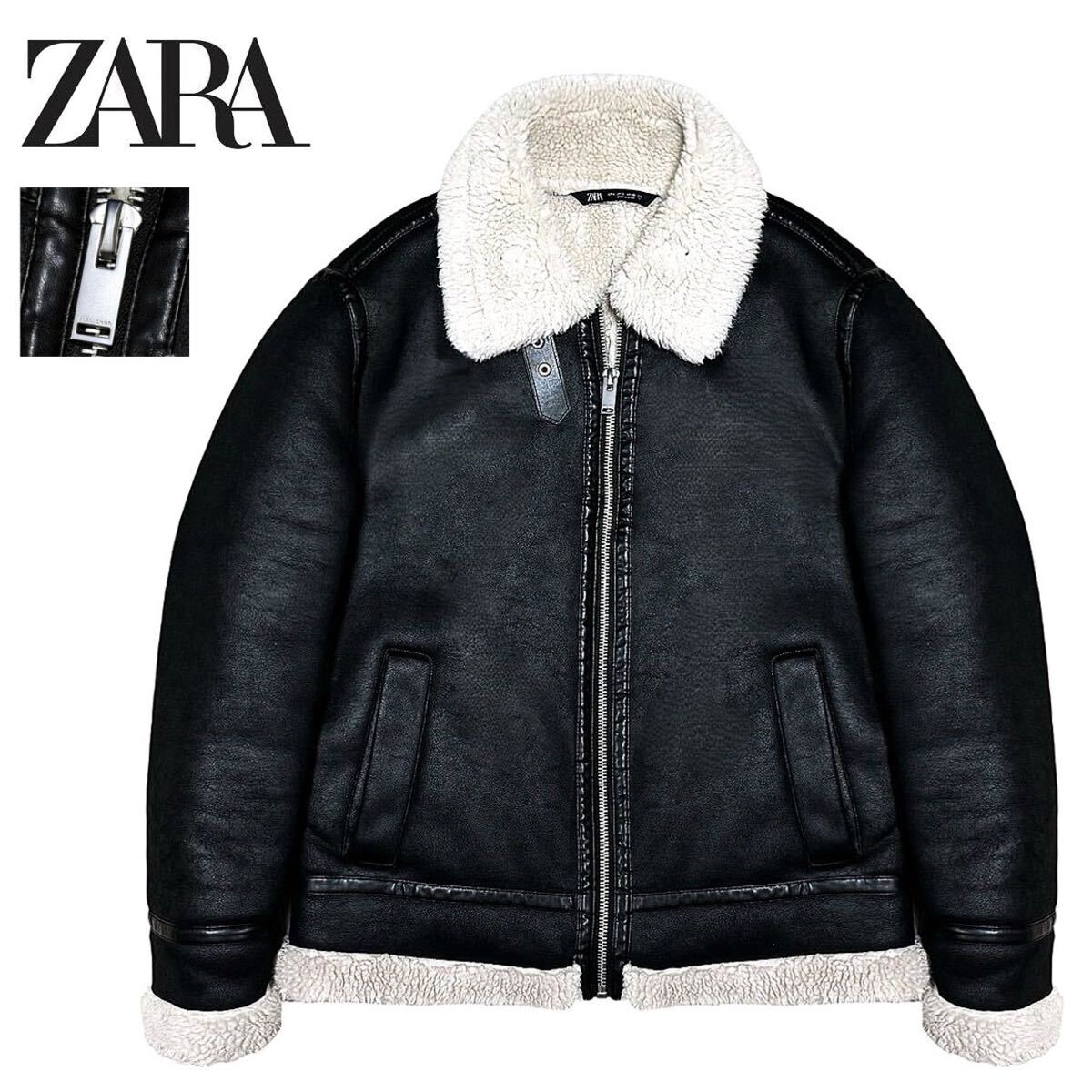 ZARA✨フライトジャケット B-3 リアルムートン 羊革 レアカラー ZARA✨フライトジャケット B-3 リアルムートン 羊革 レアカラー