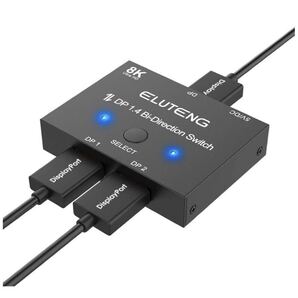 8K DisplayPort 切替器 双方向 スイッチャー スプリッター 8K